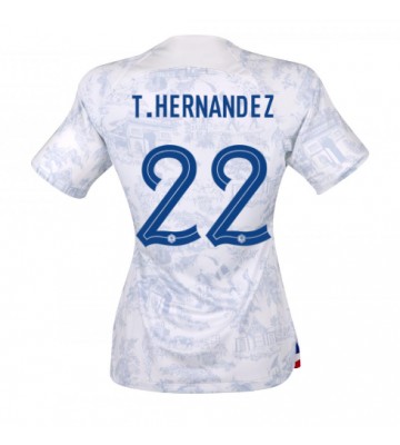 Frankrike Theo Hernandez #22 Bortatröja Dam VM 2022 Kortärmad